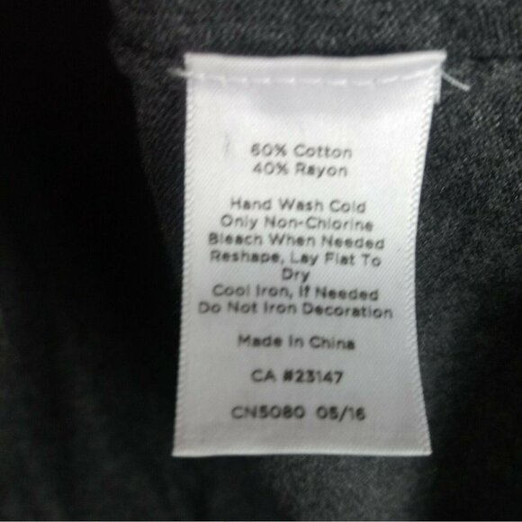 Talbots Gray Floral Sequin T-Shirt MP - Picture 4 of 5